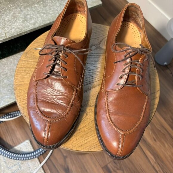 Vintage Tacco Comfort Brown Leather Mens Lace-Up Dress Shoes 9.5 M - Picture 6 of 9